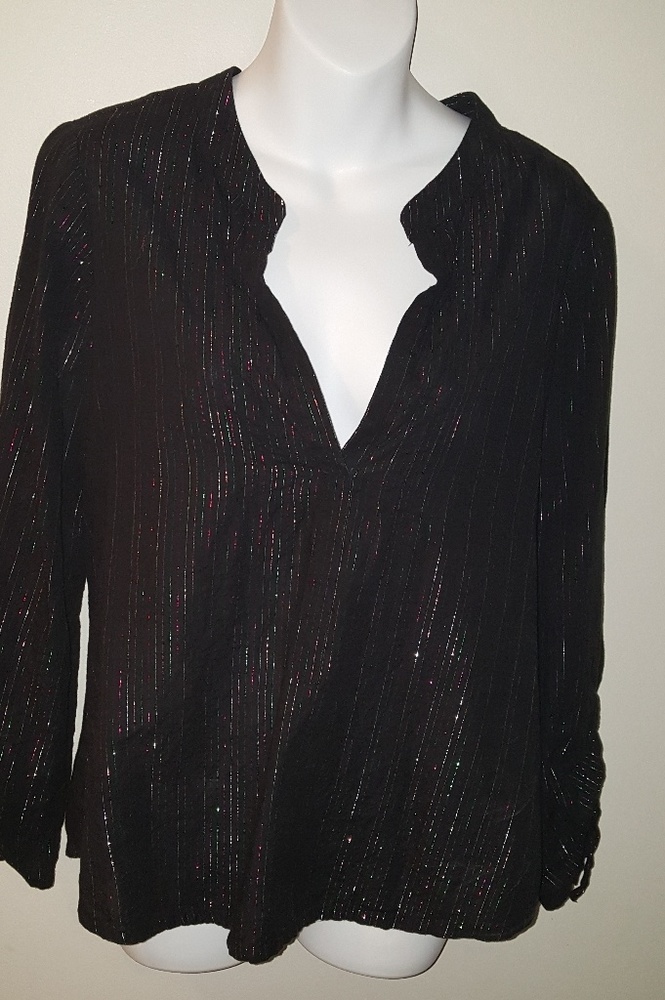 COPY - DKNY Cotton blouse with Metallic thread si…